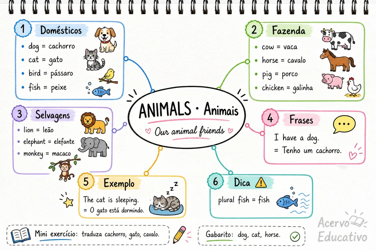 Mapa mental - Animais (A1)